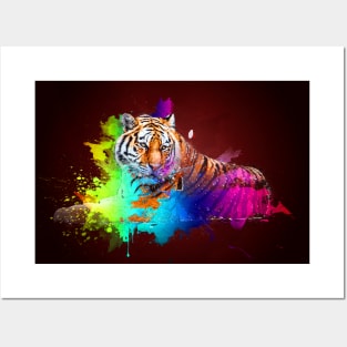 Colorburst tiger Posters and Art